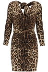 DOLCE & GABBANA MIDI LEOPARD DRESS,F6R7GT FSADD HY13M