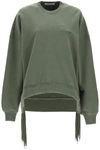 Ambush Oversized Sweatshirt With Multi Drawstring In Thyme Thyme (green)