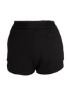 MCQ BY ALEXANDER MCQUEEN WOMAN BLACK SPORTS SHORTS WITH LOGO,663193-RQF08 1000