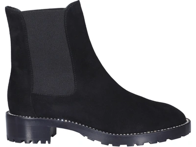 Stuart Weitzman Women's Kolbie Shine Booties In Black Suede