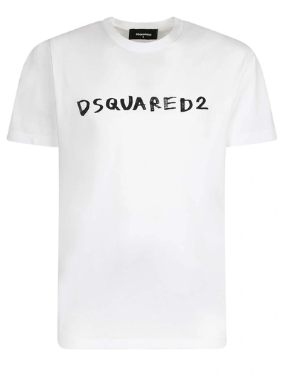 Dsquared2 Branded T-shirt In White