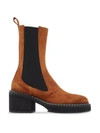 Khaite Calgary Block-heel Chelsea Booties In Brown