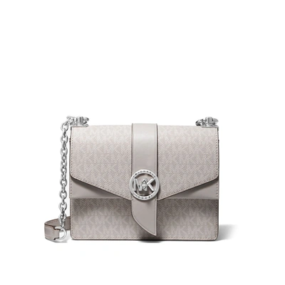 Michael Michael Kors Greenwich Small Color-block Logo And Saffiano Leather  Crossbody Bag In Pink