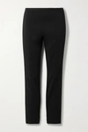 The Row Sovino Stretch-crepe Skinny Pants In Black