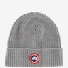 Canada Goose Arctic Disc Knitted Wool Beanie In Ice Fog