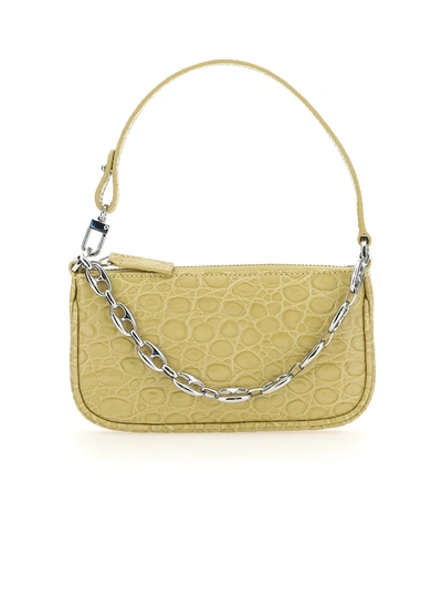 By Far Rachel Chained Shoulder Bag In Flax Yellow
