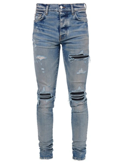 Amiri 15cm Tapered Mx1 Cotton Denim Jeans In Clay Indigo