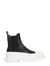 Alexander Mcqueen Black Tread Slick Chelsea Boots In Nero