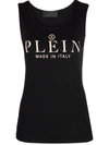Philipp Plein Logo-print Tank Top In 黑色