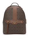 Bally Daffi Monogram-print Backpack In 褐色