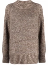 Maison Margiela High Neck Knitted Jumper In 中性色