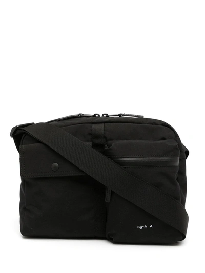 Agnès B. Zip-up Messenger Bag In 黑色
