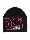 Gcds Teen Logo Print Beanie In 黑色