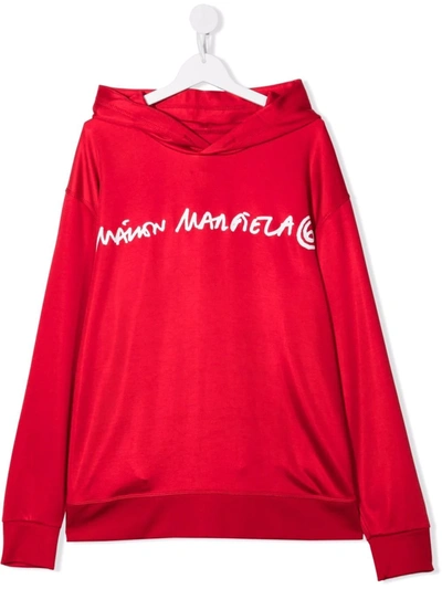 MM6 MAISON MARGIELA TEEN LOGO PRINT HOODIE