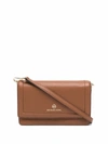 Michael Michael Kors Jet Set Leather Crossbody Bag In 褐色