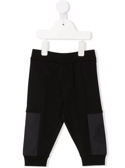 Moncler Babies' Panelled Track Trousers In Black