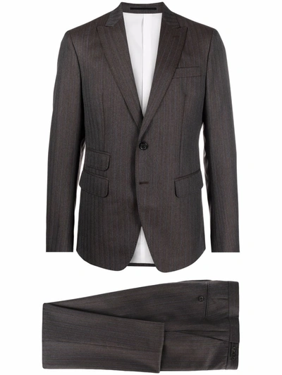 Dsquared2 Two Piece Single Breasted Suit In Brown