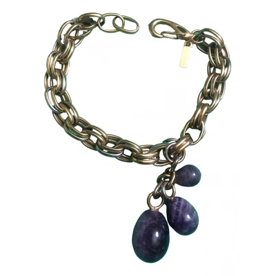 Pre-owned Moschino Bracelet In Purple