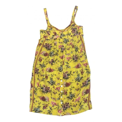 Pre-owned Jean Paul Gaultier Silk Mini Dress In Yellow