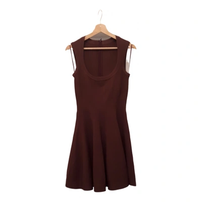 Pre-owned Alaïa Mini Dress In Brown