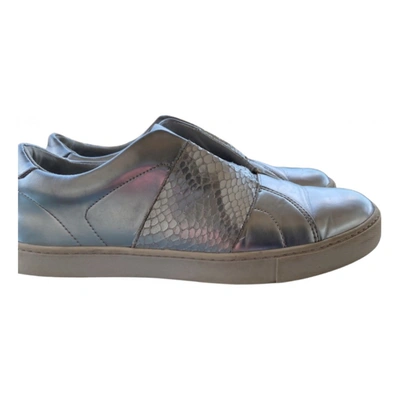 Pre-owned Aldo Leather Trainers In Silver
