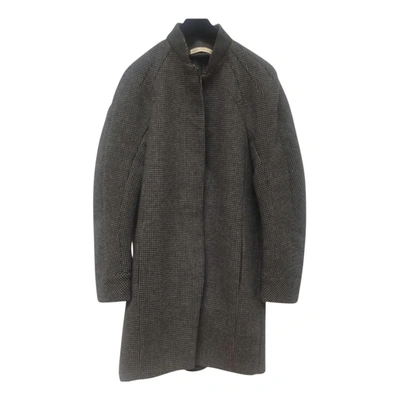 Pre-owned Balenciaga Wool Coat In Grey