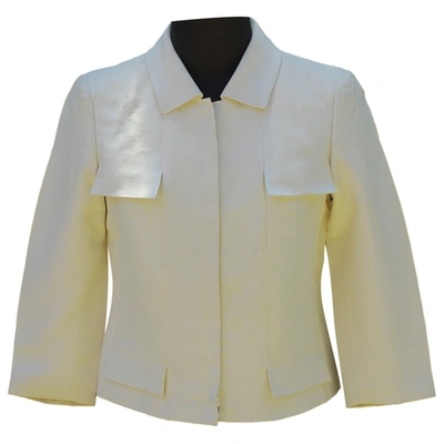 Pre-owned Kenzo Silk Short Vest In White