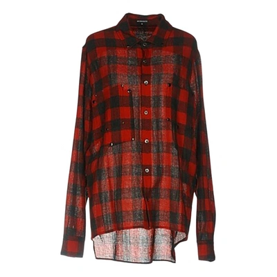 Pre-owned Ann Demeulemeester Wool Shirt In Red