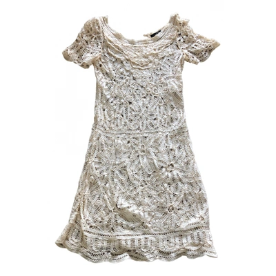Pre-owned Tara Jarmon Mid-length Dress In Beige