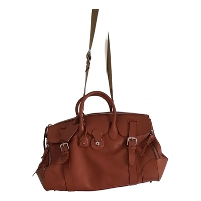 Pre-owned Ralph Lauren Leather Weekend Bag In Brown