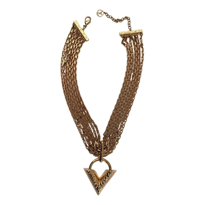 Pre-owned Louis Vuitton Essential V Necklace In Gold