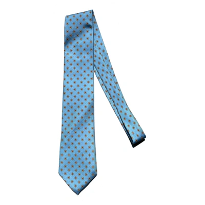 Pre-owned Browns Silk Tie In Blue