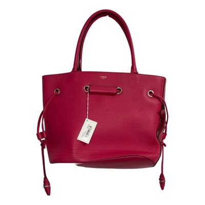 Pre-owned Lancel Huit Leather Handbag In Pink