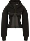 DOLCE & GABBANA BLACK HOODED JACKET