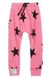 Nununu Star Baggy Pants In Hot Pink