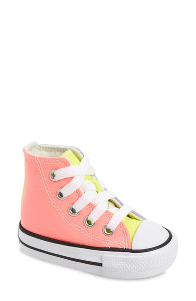 Converse Kids' Chuck Taylor(r) All Star(r) Colorblock Low Top Sneaker In Electric Blush/ Moonstone Viol