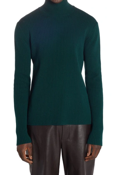 Bottega Veneta Wool & Cashmere Knit Turtleneck Jumper In Billiard