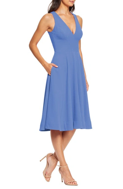 catalina fit & flare cocktail dress Dress The Population Catalina Dress - Red