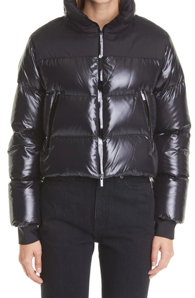 Moncler Jasione Cropped Padded Down Jacket In Nero