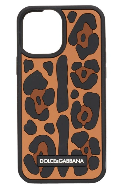 Dolce & Gabbana Leopard-print Iphone 12 Pro Max Case In Brown