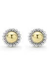 LAGOS HIGH BAR CAVIAR ROUND EARRINGS,01-81966-00