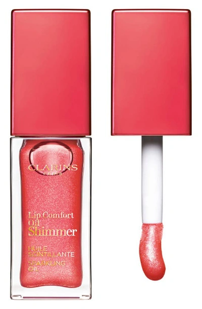Clarins Lip Comfort Shimmer Oil, 0.24 oz In Coral