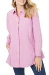 Foxcroft Cicil Non-iron Button-up Tunic In Rose Frost