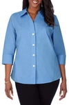 Foxcroft Paityn Non-iron Cotton Shirt In Blue Bliss