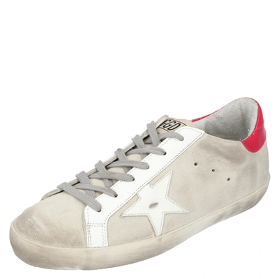 Pre-owned Golden Goose Grey Leather Superstar Sneakers Eu 38