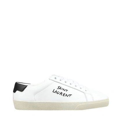 Pre-owned Saint Laurent White Court Classic Sl/06 Trainers Size Eu 37