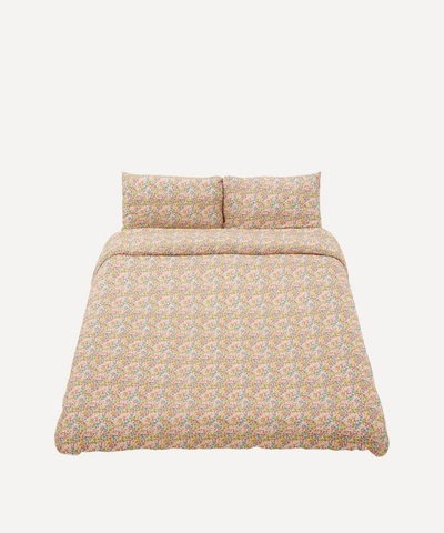 Coco & Wolf Poppy And Daisy Double Duvet Cover Set In Coral