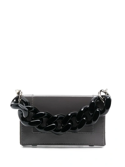 Ami Alexandre Mattiussi Ami De Coeur Box Chain Bag In Grey