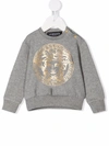 VERSACE LOGO-PRINT COTTON SWEATSHIRT