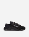 Dolce & Gabbana Ns1 Lace-up Canvas Sneakers With Lace Detail In Black
